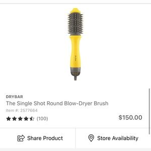 Brand new Dry bar the single shot